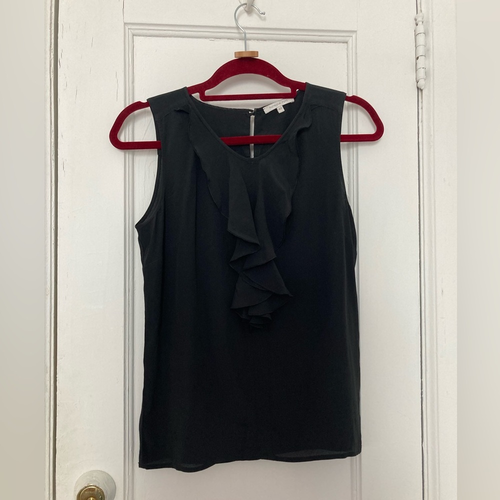 Patrizia Pepe silk black sleeveless tank too size 40